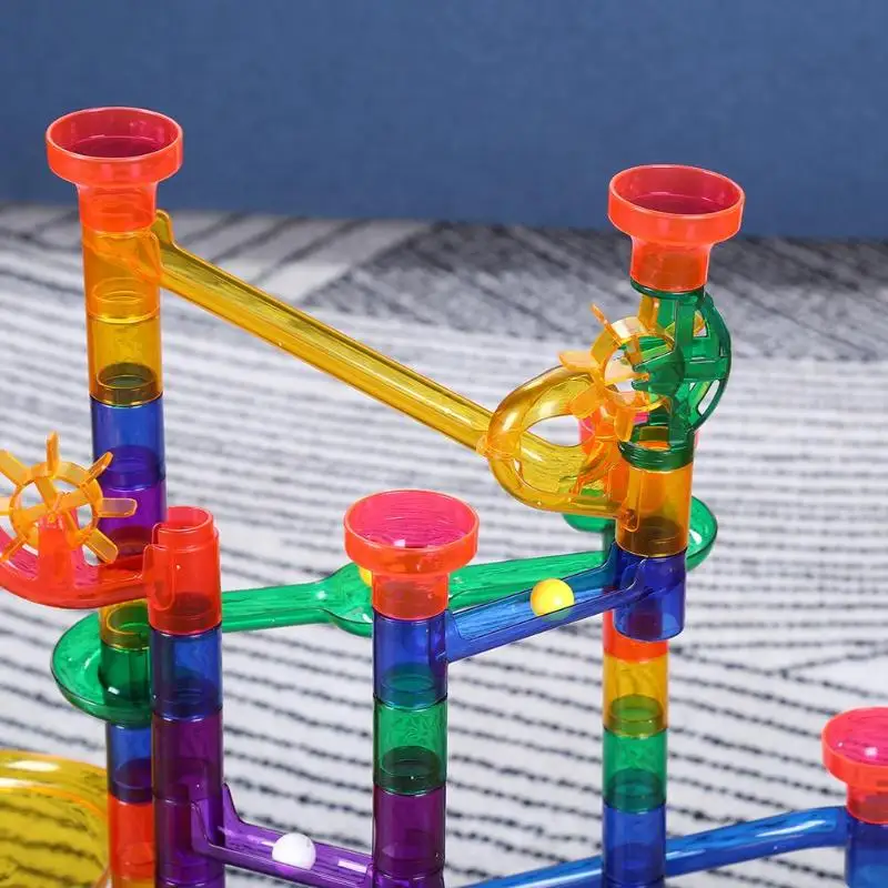 Пластиковые DIY гоночный лабиринт трек Строительные блоки Набор игрушек для детей образовательное Строительство игрушки для детей творческие способности обучение