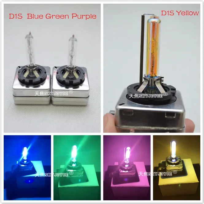 2021 New 20pcs D1s Car Headlight 3000k Purple Green Blue Golden Yellow
