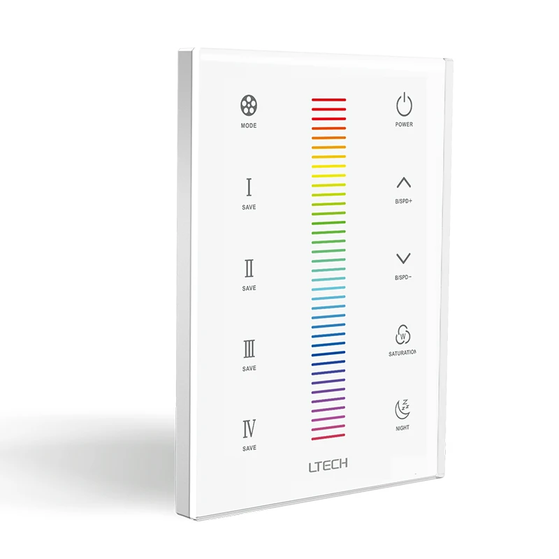 Ltech UX4 LED rgbw Strip Controller AC 100V -240V touch panel Wall Mount 2.4GHz and DMX RGBW Strip Led Master controller Multi