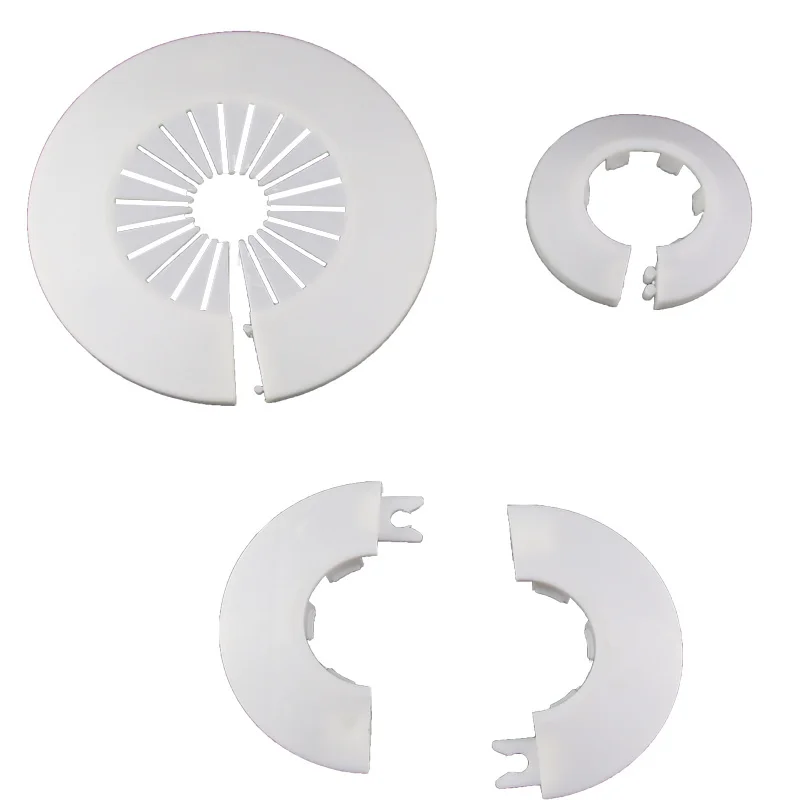 2pcs Round 4 points faucet cover plate plastic wall hole decorative cover for angle valve pipe protection kitchen accessories