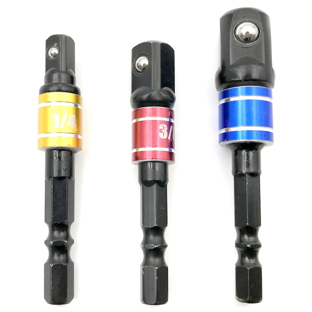 

3pcs/set Color Hex Screwdriver Conversion Rod Black Security Belt Beads Pole Universal Sleeve Connecting Rod