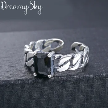 

Bijoux Punk Personality 925 Sterling Silver Zirconia Cubic Rings For Women Wedding Bohemian Jewelry Vintage Finger Rings Anillos