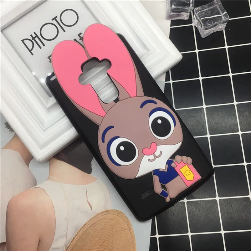 

for Coque LG G4S Case Cover for LG G4 Beat Silicone TPU Case for LG G4S / G4 Beat Soft Cartoon Rabbit Funda