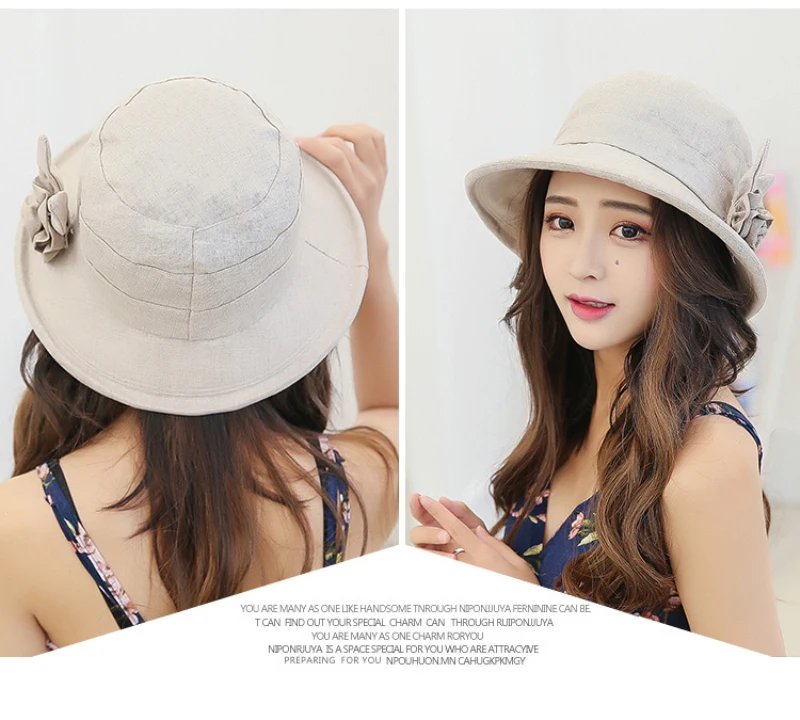 HT1657 2018 новый рулон поля Для женщин шляпа лето дышащий хлопок Sun Hat Корея, Панама Packable женская панама шляпа