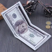 Nueva llegada bolso de mano para hombre nuestro billete de dólar cartera Vintage de cuero marrón Cartera de dinero bolsa de Bifold foto titular de la tarjeta de crédito