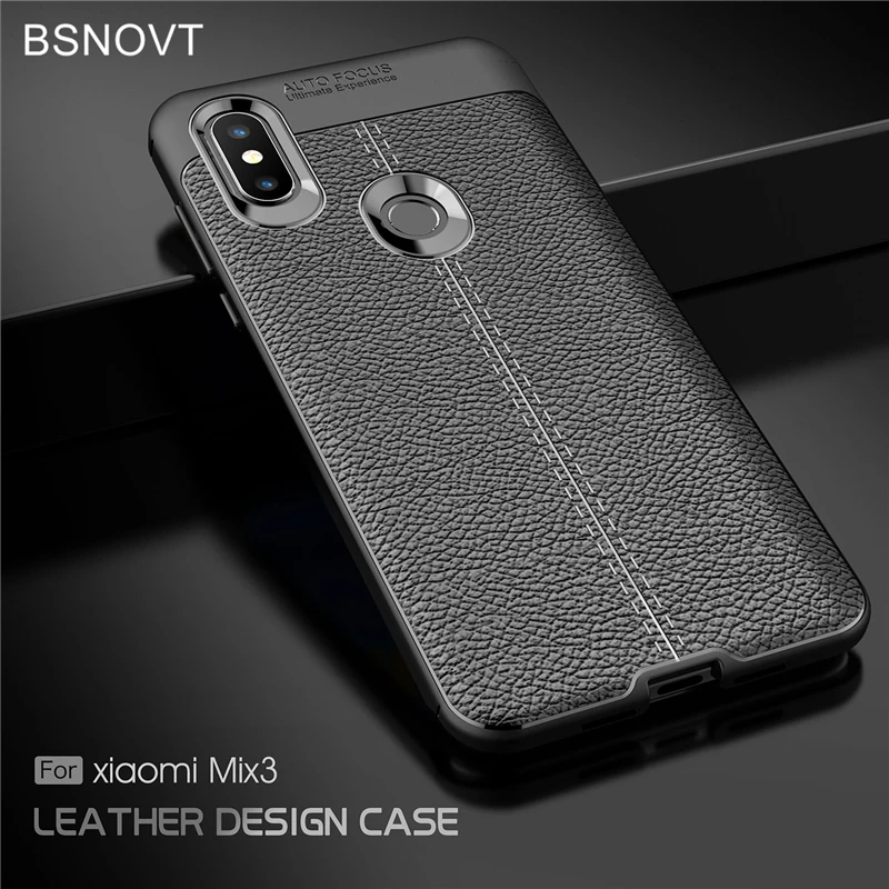 

BSNOVT sFor Xiaomi Mi Mix 3 Case Cover Soft Silicone TPU Leather Shockproof Phone For Case Xiaomi Mi Mix3 Fundas Mi Mix3 6.39" }