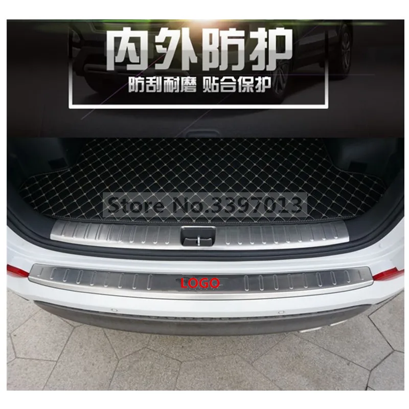 

For Hyundai Tucson 2015 2016 2017 Car Trunk Rearguard Covers Internal +External Decoration Bumper Accessories Car-styling