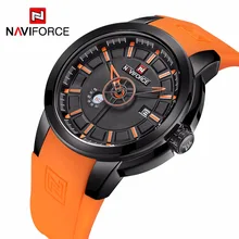 Relógios novos dos homens Top de Luxo da Marca NAVIFORCE Moda Esporte Militar Assista Men Quartz relógio de Pulso de Borracha Relógio dropshipping
