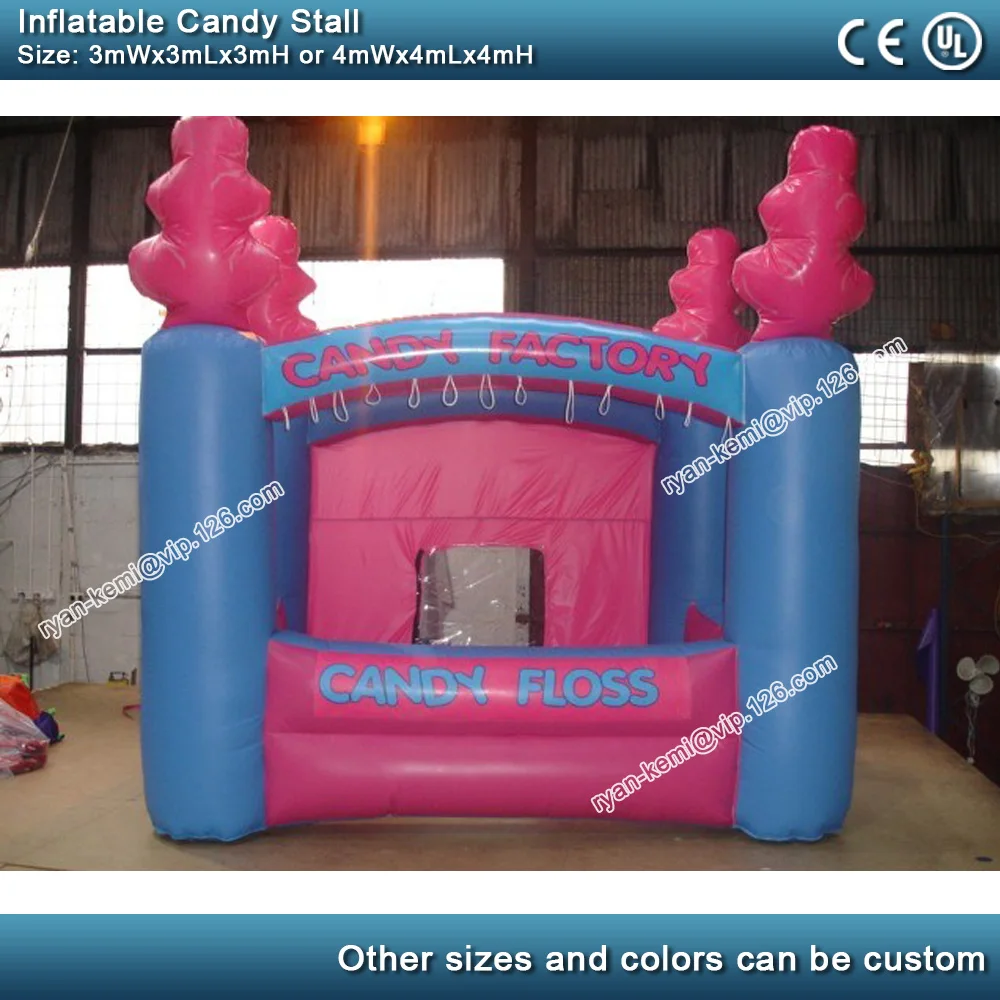 4m inflatable candy stall tent inflatable sweet house kiosk