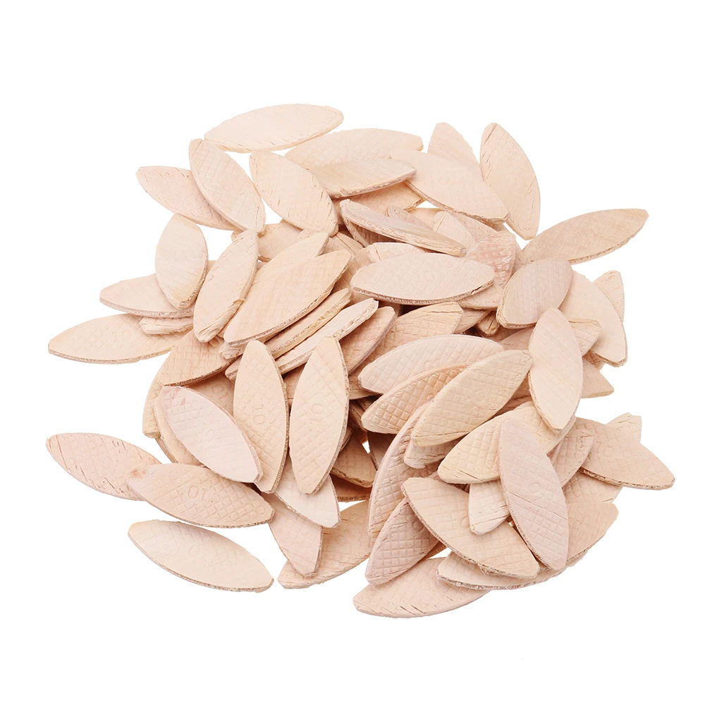 HILDA 100pcs No. 0#/10#/20# Assorted Wood Biscuits for Tenon Machine Woodworking Biscuit Jointer