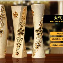 Европейский стиль сухой цветок вазы, ваза для цветов, украшенные гостиная, керамические украшения дома ремесел, большой flowerware