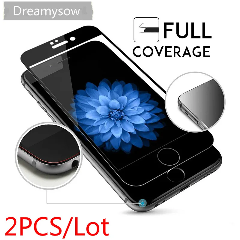 Kopen Originele Kleurrijke Screen Protector l2Pcs Lot 9 H HD Volledige Cover Gehard Glas film voor iPhone X 5 5 S SE 5C 6 6 S Plus 7 plus 8 plus