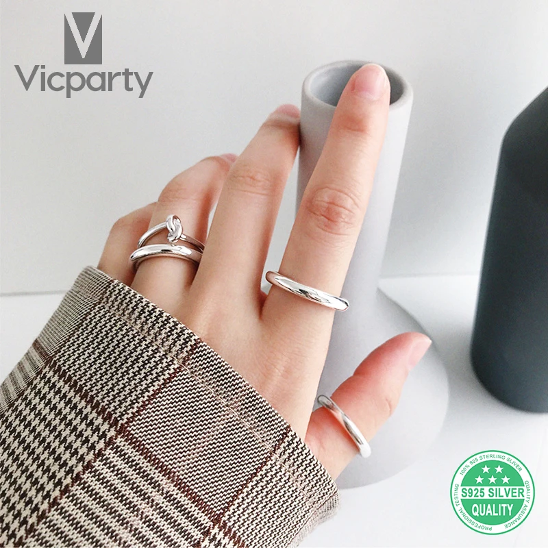 

100% 990 fine silver simple circle thick unisex rings personality for women fashion jewelry weight 6g