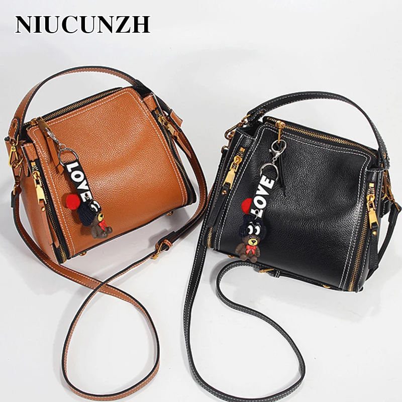 

NIUCUNZH Fashion Design Women Leather Handbags Small Top-Handle Female Bags Simple Shoulder Bags For Lady Crossbody Bags 188