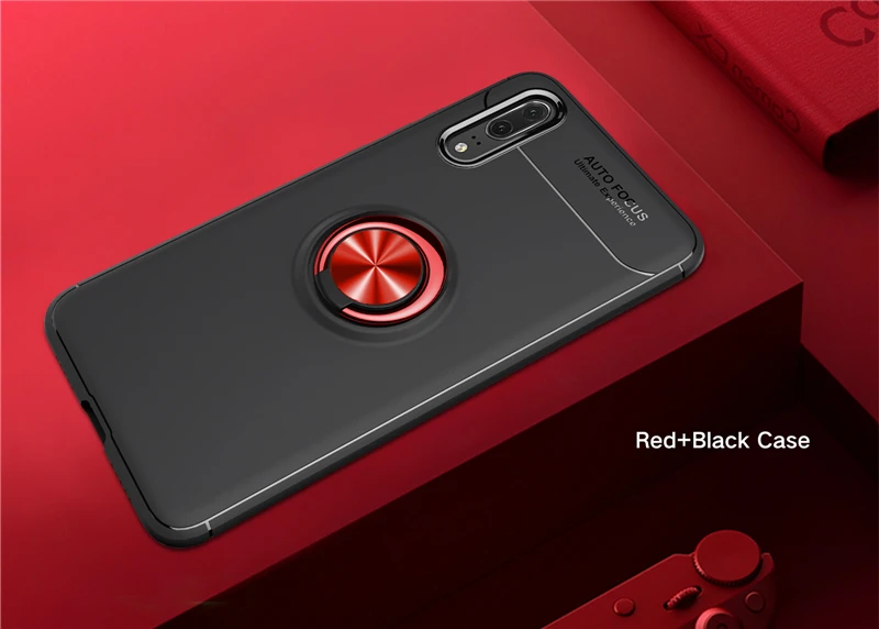Car Holder Stand Magnetic Bracket Finger Ring TPU Case For HUAWEI P20 Pro P10 Plus P9 Mate 10 Lite Honor V10 Play Nova2S 3 Cover (26)