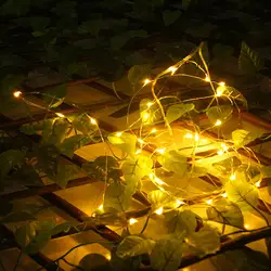 10 шт. 1 м 10 светодиодный Медный провод огни строки лампы Рождественские украшения для вечерние