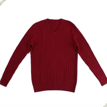 Топ класс коза, кашемир v-образный вырез вязаный мужской модный Повседневный пуловер, свитер серый синий 2 цвета S-2XL