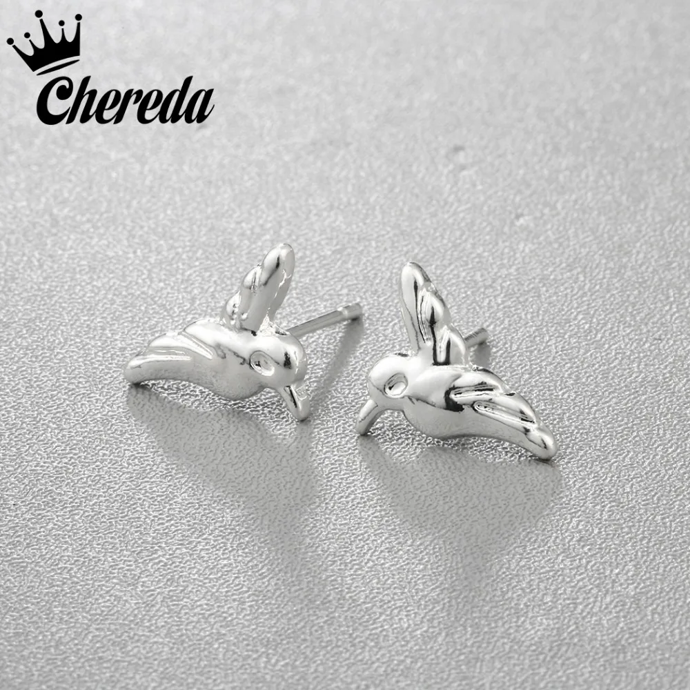 

Chereda New Fashion Animal Stud Earring Small Cute Hummingbird Earing For Women Men Fine Jewelry Wedding Party Accessories