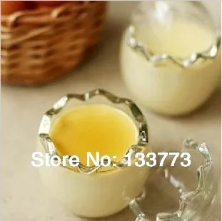 

High-temperature lead-free Egg shell pudding bottles glass cover baking mold