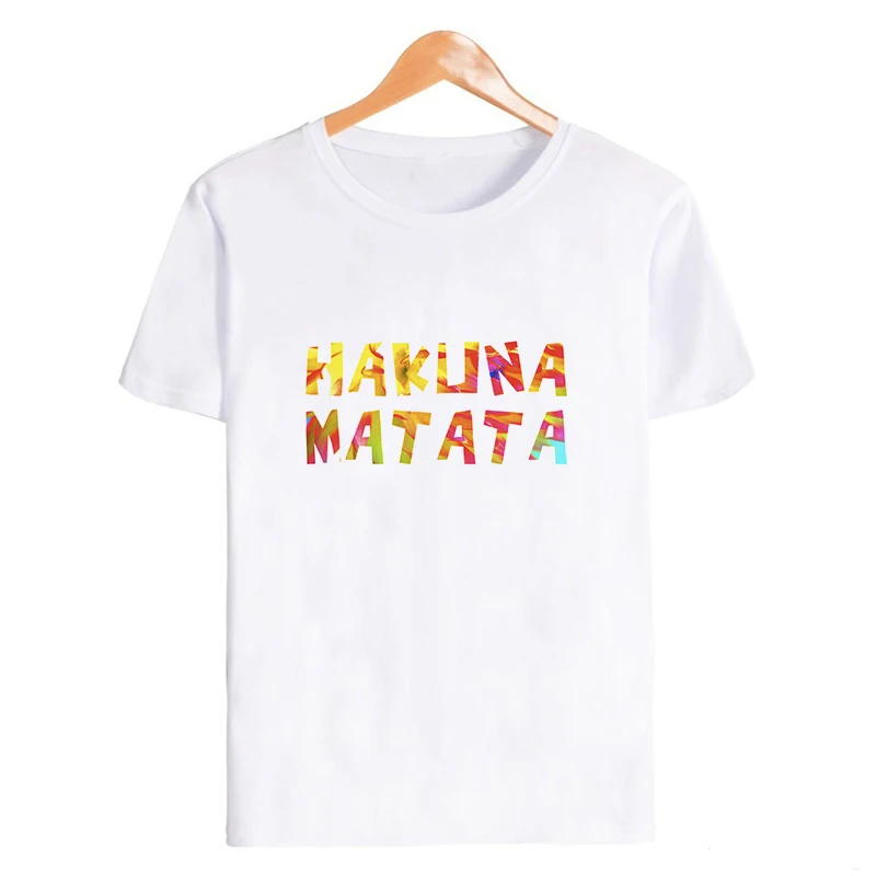 HAKUNA MATATA женская одежда Король Лев лучшие друзья Харадзюку kawaii Графические футболки женские эстетические футболки топы