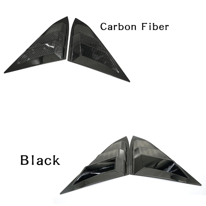 

Car Styling Car Sticker 1/4 Quarter Side Window Louvers Scoop Cover Vent Spoiler Panel For Honda Civic 2016-2018 Black/Carbon