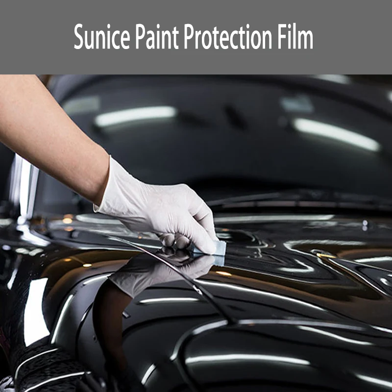 SUNICE Премиум оконная стеклянная защитная пленка высокого качества с защитой от царапин и царапин, самовсасывающий ТПУ прозрачный 1,52X15 м автомобильный мотор