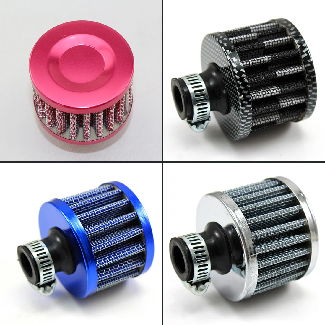 CAR partment Universal Car Round Air Filters 12MM Clip On Auto Cold Air