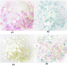 1 пакет 50 г голографическая неправильная Русалка лазерные хлопья для ногтей 3D дизайн ногтей блестки сверкающие шестигранные красочные блестки MD12