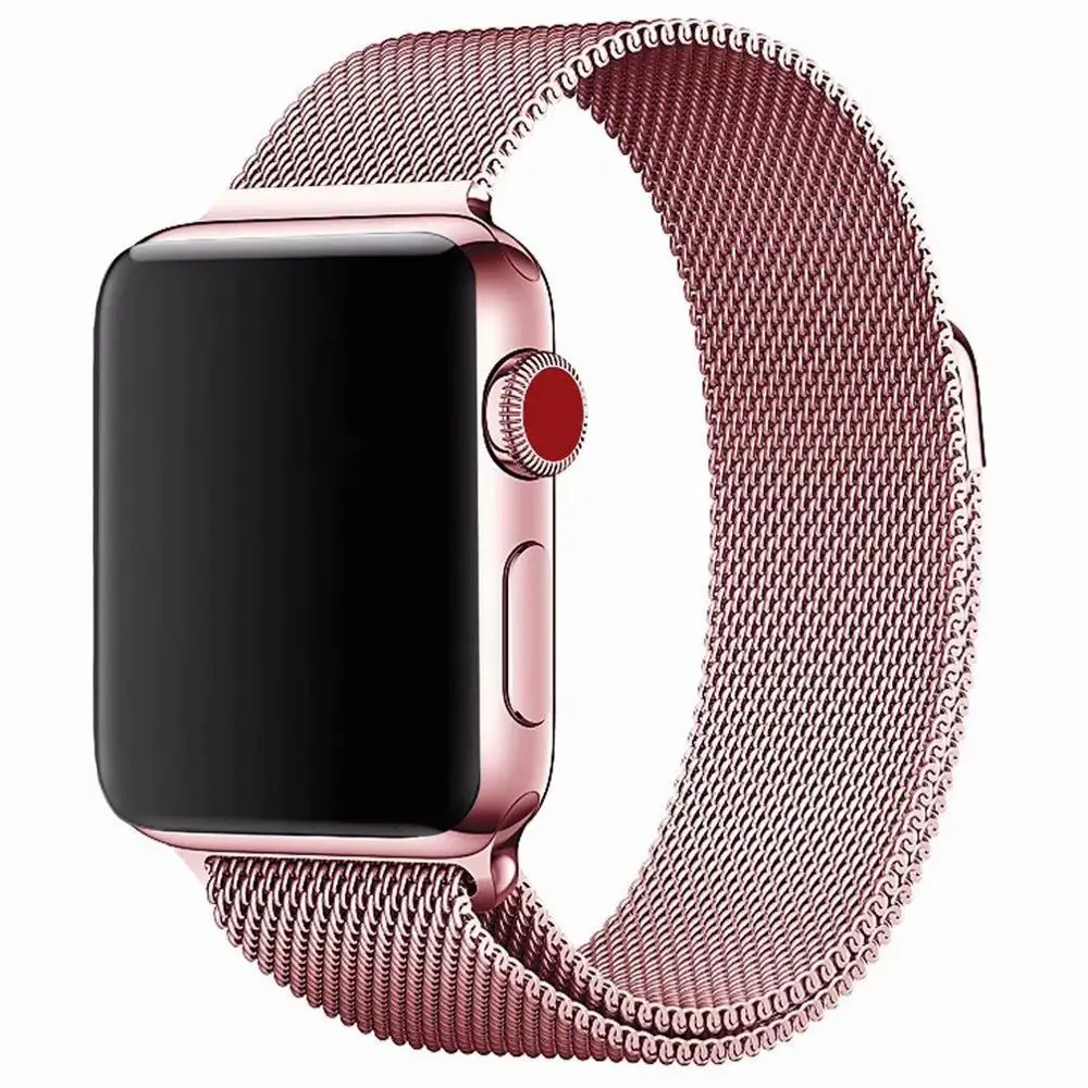 

Watch Strap For Apple Watch Band Stainless Steel Bracelet Wrist Wristband 44 42mm 40 38mm Band Magnetic Metal smartwatch Strap