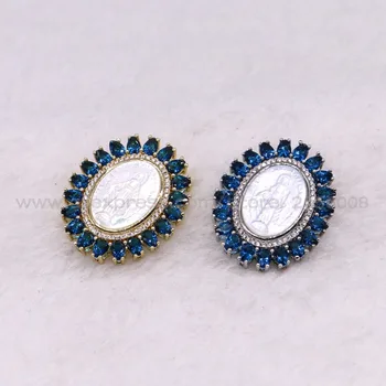 

Wholesale 5 Pcs shell charms with Micro pave Cubic zircon Mixed color pendant round letter necklace pendant Gift for her 3196