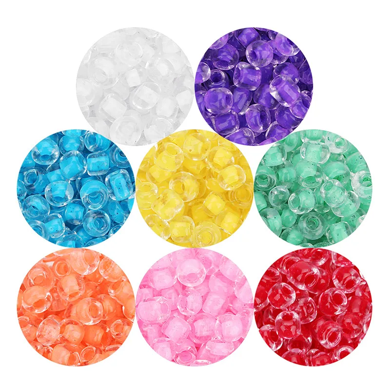 SAUVOO 500pcs/lot 8 Colors Glass Seed Beads Bulk Spacer Transparent Loose for DIY Women Jewelry Findings F7534 | Украшения и