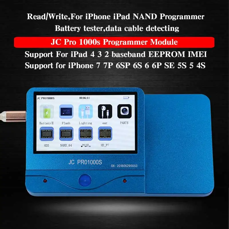 JC Pro1000S JC P7 hdd NAND программер PCIE NAND SN чтения и записи об ошибке удалить модуль для iPhone 7 P 7 6SP 6 S 5SE iPad Pro ремонт - Цвет: JC Pro1000S