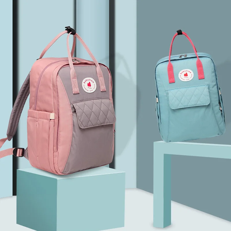 

Babytree Patchwork Large Capacity Travel Nursing Bag Multiple Backpack Mummy Bag Care Portable Nappy Bag Solid Diaper Bag