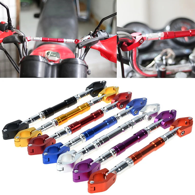 

Mayitr CNC Adjustable Motorcycle Handlebar Cross Bar Aluminum Alloy Steering Strength Lever For 7/8" 22mm + Hex Wrench Tool