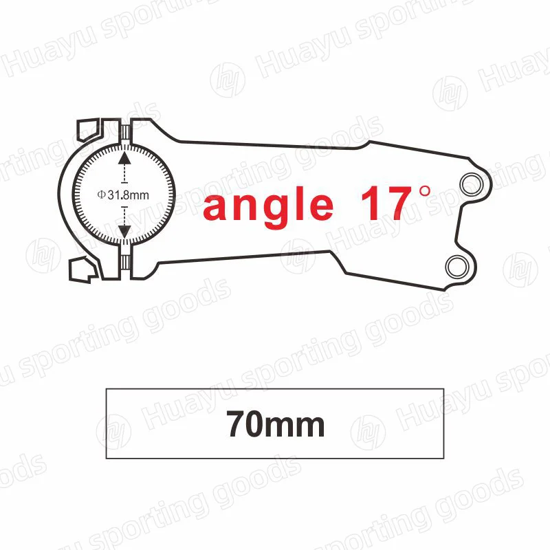 Keddie алюминиевый сплав и карбоновый вынос руля велосипеда шоссейный велосипед легкий ствол MTB/углеродный ствол 31,8*80/90/100/110 мм - Цвет: 17 angle x 70mm