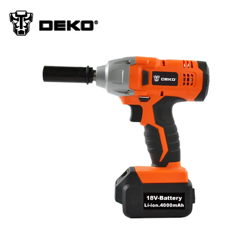 DEKO 1/2'' Li-ion 0-3200Bpm 4.0Ah 250N.m Electric Impact Wrench Car Tyre Wheel Cordless Drill | Инструменты