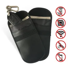 35 шт./лот автомобильный кошелек для ключей, держатель для ключей, ключница из искусственной кожи, черный органайзер для ключей, блокирующий сигнал, чехол для ключей, сумка