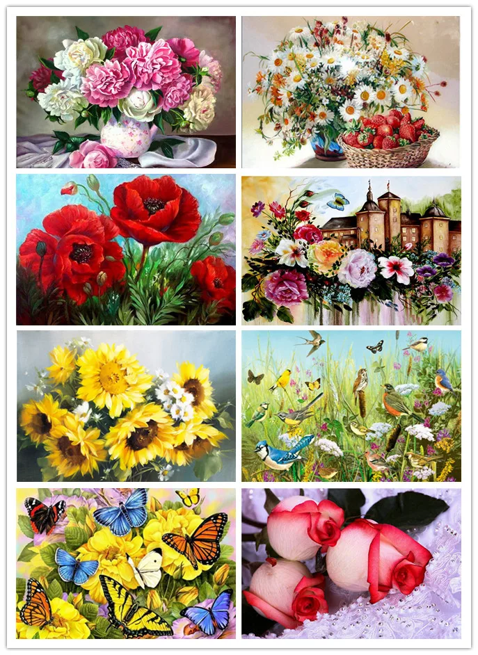 

5D DIY Diamond Cross stitch Diamond Embroidery Diamond Wall Stickers Home Decoration Vase