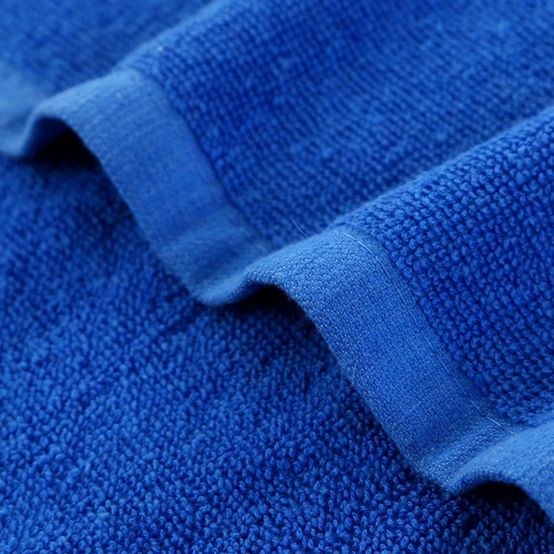 Полотенце банное однотонное синее 100% хлопок быстросохнущее|sport towel|bath towelhotel bath towel