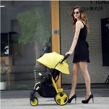 Baby stroller can sit reclining light umbrella portable folding stroller shock absorber baby stroller 3 in1 baby stroller can sit reclining folding shock absorber stroller high landscape lightweight children stroller baby basket