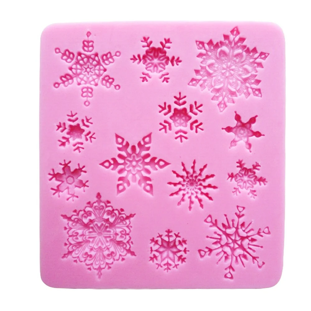 Cake Molds Snowflake Silicone Fondant Mould Diy Baking Tool For Cake Chocolate Jelly Pudding Dessert Pink Cake Molds Snowflake Silicone Fondant Mould Diy Baking Tool For Cake Chocolate Jelly Pudding Dessert Pink