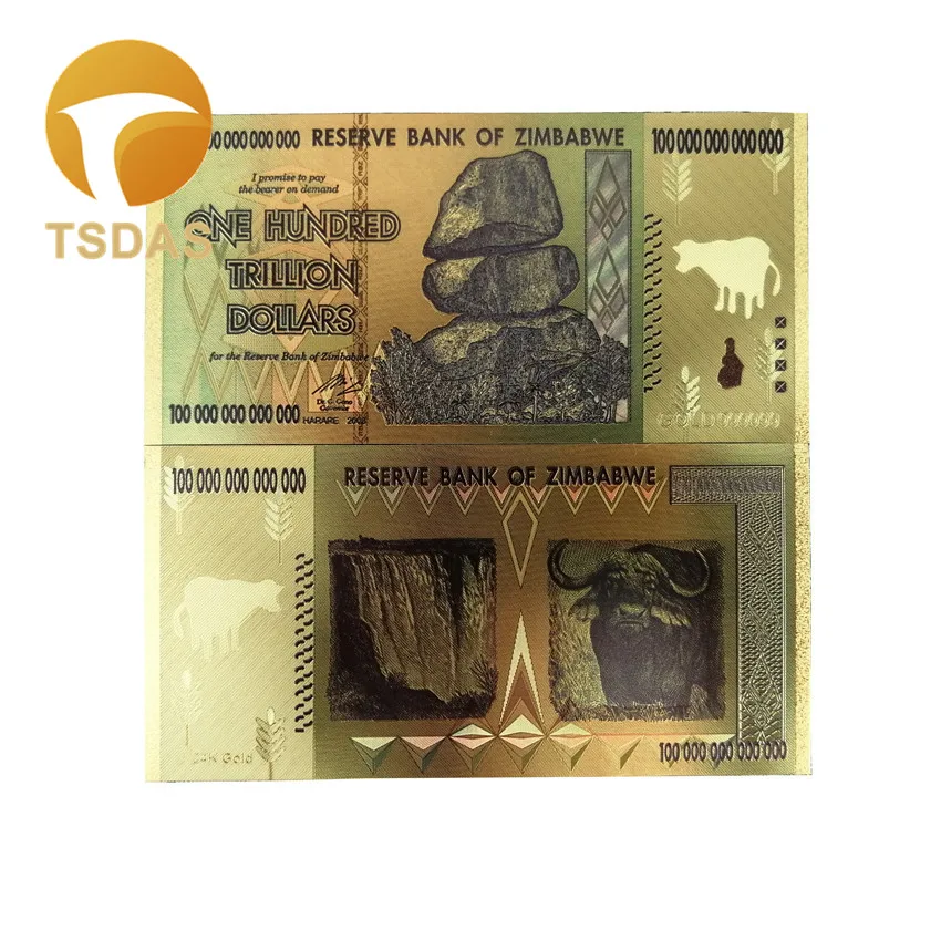 

Original Replica 24K Gold Banknotes Colorful Gold Souvenir Fake Bank Note Free Shipping