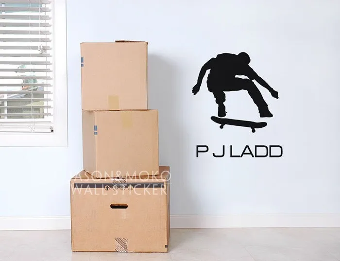 

PJ LADD Stunt Skater Wall sticker decal graphic mural wall tattoo boys Wall Sticker Home Decoration 60cmX70cm Free Shippin