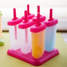 6 шт. формы для мороженого силиконовые Popsicle лоток инструменты прямоугольные многоразовые DIY Мороженое Поп формы для выпечки с палочка для леденца