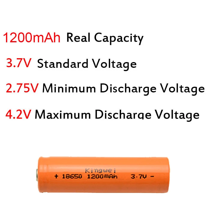 100 * высокая Ёмкость 18650 3.7 В 1200 мАч pcb Батарея литий-ионный Батареи литиевых Перезаряжаемые ляторной защищен для Налобный фонарик