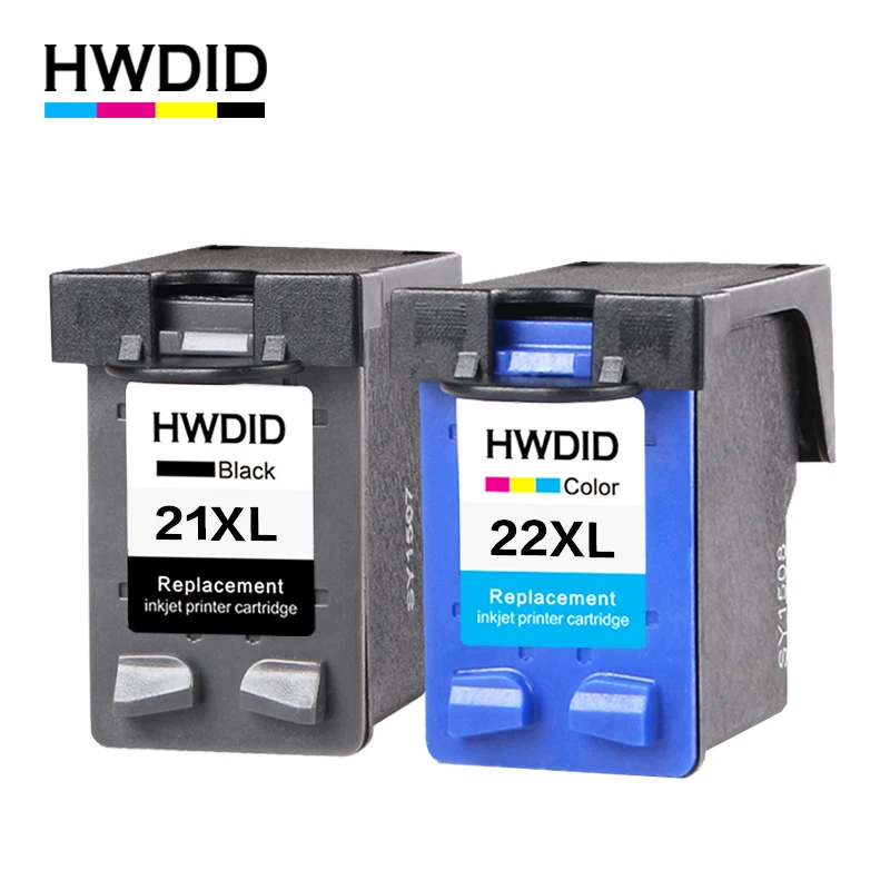 HWDID 21 22 XL сменный чернильный картридж для HP21 hp22 21xl Deskjet F2280 F2180 F2100 F2200 F4180 F4100