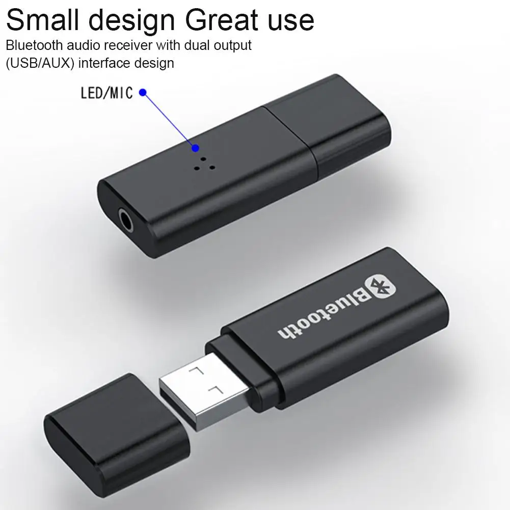 Универсальный USB Bluetooth 5,0 передатчик 2 в 1 ТВ компьютер беспроводной аудио адаптер мини приемник HiFi с 3,5 мм AUX