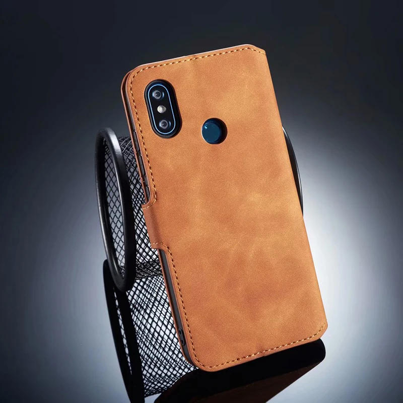 Кожаный чехол книжка в стиле ретро для Xiaomi Mi 8 Redmi Note 6 Pro 6A кошелек деловой XiaoMi Mi8 Note6