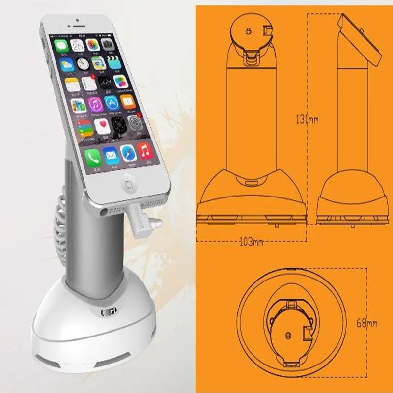 

sold in 10 set high secure alarm charge security display stand for mobile phone retail store anti shoplifting