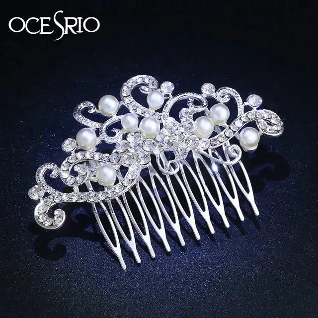 Aliexpress Ocesrio Wedding Hair Combs For Brides Headpiece Ocesrio Wedding Hair Combs For Brides Headpiece Crystal Bridal Accessories Pearl Jewelry
